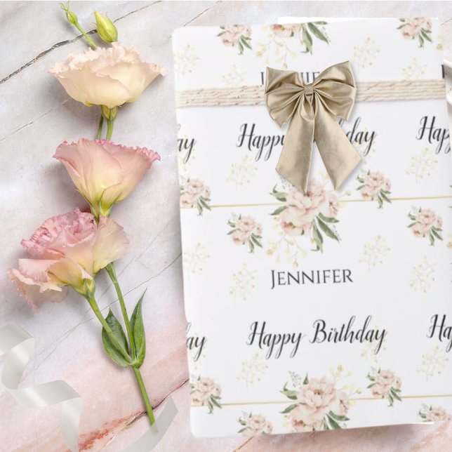 Papel de envolvimiento de cumpleaños feliz de Pink (Subido por el creador)