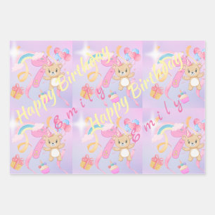 Papel de envolvimiento de cumpleaños feliz persona