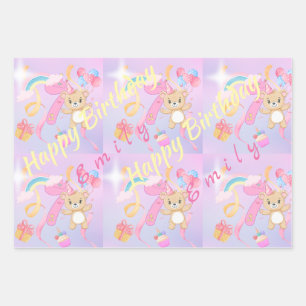 Papel de envolvimiento de cumpleaños feliz persona