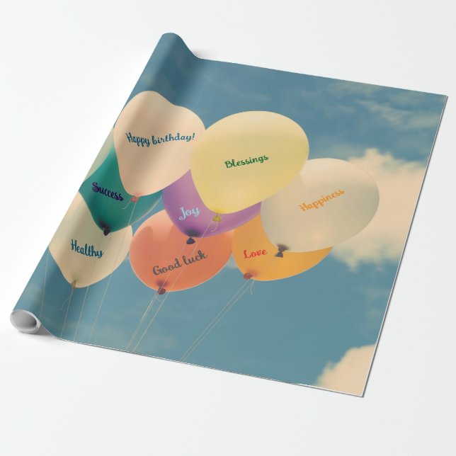 Papel de envolvimiento de cumpleaños para la celeb (Desenrollado)