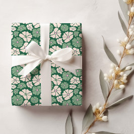 Papel de envolvimiento de cumpleaños verde oscuro 