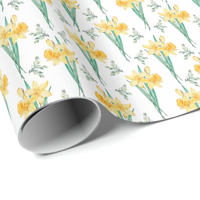 Papel de envolvimiento de Daffodils (Esquina del rollo)