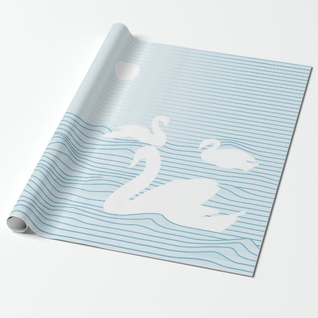 Papel de envolvimiento de deriva del cisne azul OP (Desenrollado)
