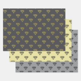 Papel de envolvimiento de diamantes conjunto de ho