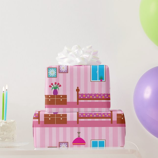 Papel de envolvimiento de dormitorio rosado (Subido por el creador)