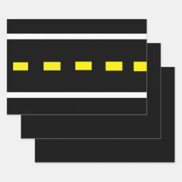 Papel de envolvimiento de dos vías (negro, blanco,