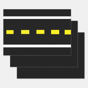 Papel de envolvimiento de dos vías (negro, blanco,