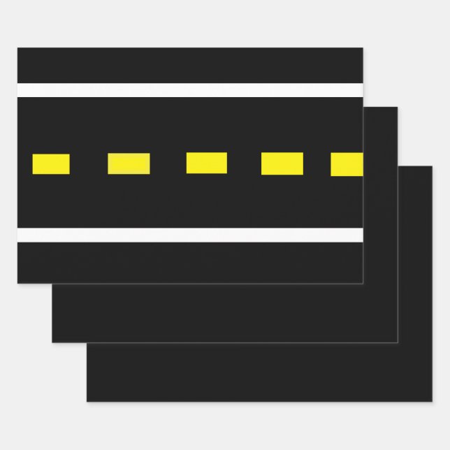 Papel de envolvimiento de dos vías (negro, blanco, (Set)