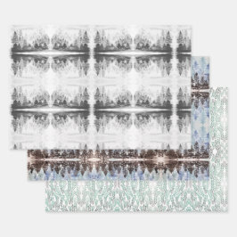 Papel de envolvimiento de efectos de color de agua