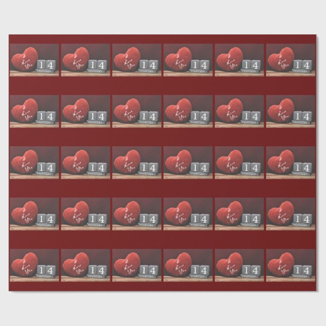 Papel de envolvimiento de El día de San Valentín d (Superficie plana)