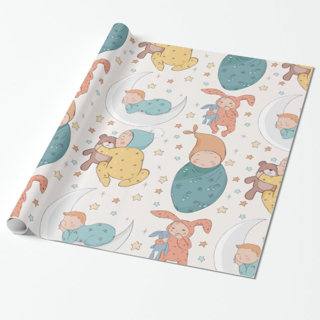 Papel de envolvimiento de enfermería de Baby Showe (Desenrollado)
