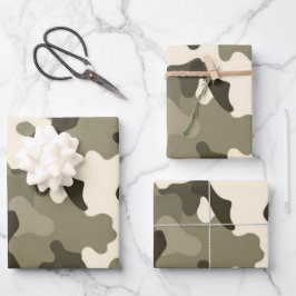 Papel de envolvimiento de estilo de ejército marró