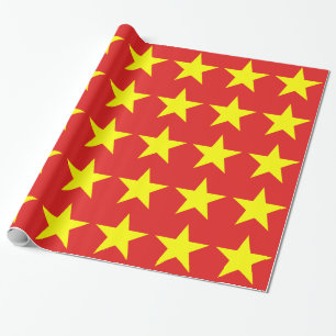 Papel de envolvimiento de estrella amarilla de la 