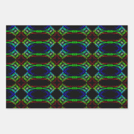 Papel de envolvimiento de estrellas psicodélicas d