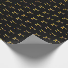 Papel de envolvimiento de eventos Black, Faux Gold
