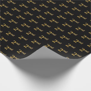Papel de envolvimiento de eventos Black, Faux Gold