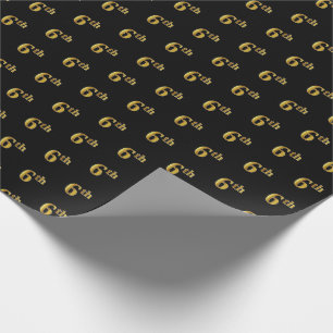Papel de envolvimiento de eventos Black, Faux Gold