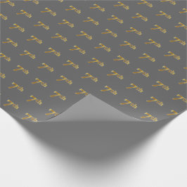 Papel de envolvimiento de eventos Gray, Faux Gold 