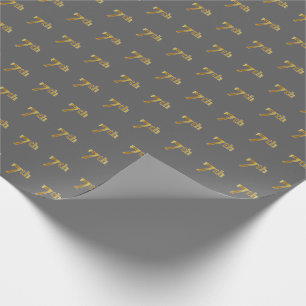 Papel de envolvimiento de eventos Gray, Faux Gold 