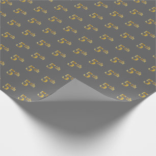 Papel de envolvimiento de eventos Gray, Faux Gold 
