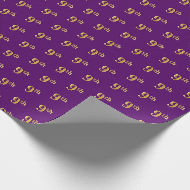 Papel de envolvimiento de eventos Purple, Faux Gol (Esquina)