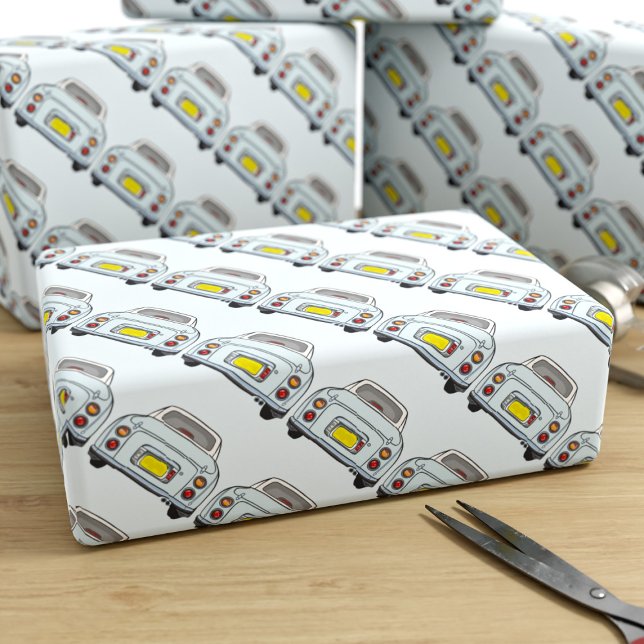 Papel de envolvimiento de Figaro azul de Pale Aqua (Fun figgy wrapping paper for your pale aqua figaro car gifts)