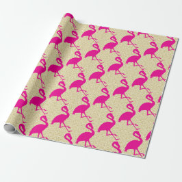 Papel de envolvimiento de flamenco rosado Purpurin