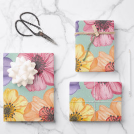 Papel de envolvimiento de flores acuáticas