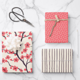 Papel de envolvimiento de flores de cerezo (conjun