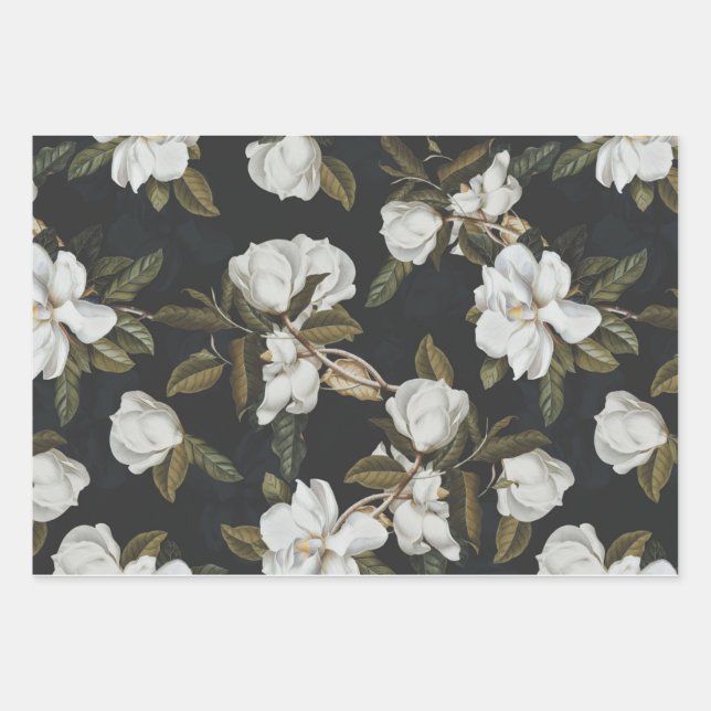 Papel de envolvimiento de flores de Magnolia (Anverso)