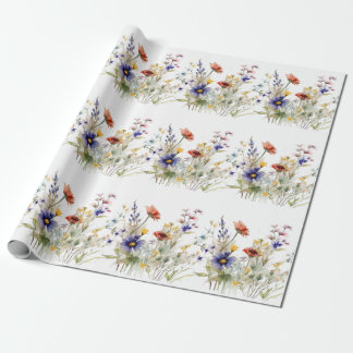 Papel de envolvimiento de flores silvestres