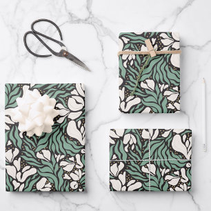 Papel de envolvimiento de flores silvestres - Crem