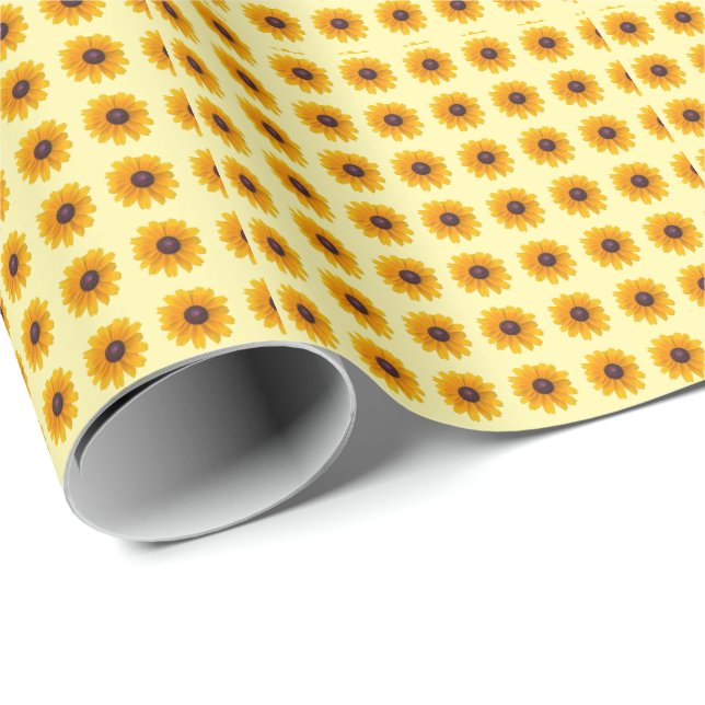 Papel de envolvimiento de flores Susan de ojos neg (Esquina del rollo)