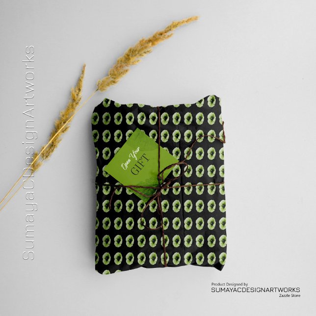 Papel de envolvimiento de flores verde oscuro (Subido por el creador)