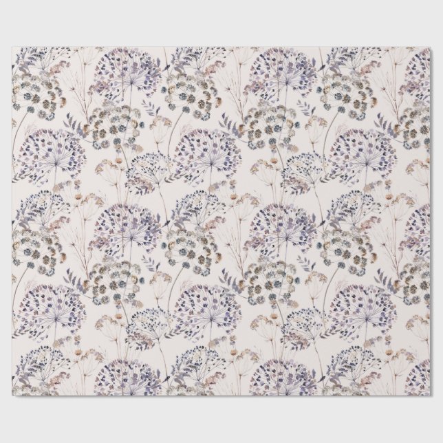 Papel de envolvimiento de fondo de flores silvestr (Superficie plana)