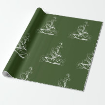 Papel de envolvimiento de fondo verde del árbol bl