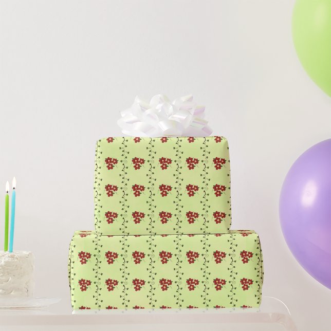 Papel de envolvimiento de franjas florales (Subido por el creador)