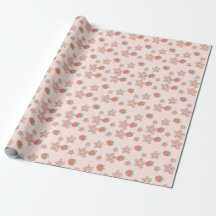Papel de envolvimiento de fresa rosada