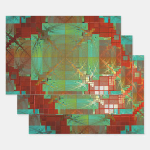 Papel de envolvimiento de fusión cromática rojo y 