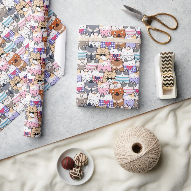 Papel de envolvimiento de garrapatas adorable (Artesanía)