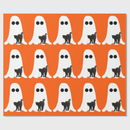 Papel de envolvimiento de gato negro fantasma