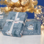 Papel de envolvimiento de gatos de Navidades peque<br><div class="desc">Cute Navidades papel de envolver al gato para el amante del gato.</div>