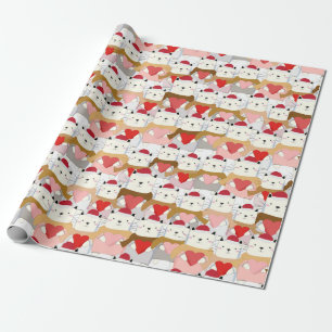 Papel de envolvimiento de gatos para navidades