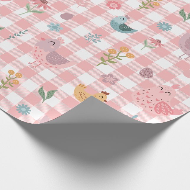 Papel de envolvimiento de Gingham (Esquina)