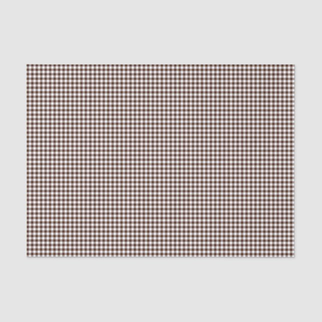 Papel de envolvimiento de Gingham-Chocolate-Brown- (Anverso)