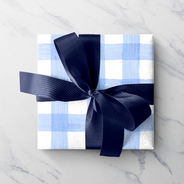 Papel de envolvimiento de Gingham de color azul cl (Subido por el creador)