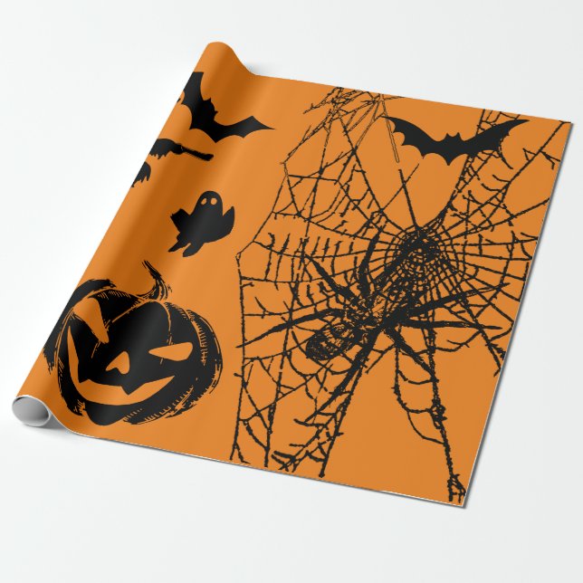 Papel de envolvimiento de Halloween (Desenrollado)
