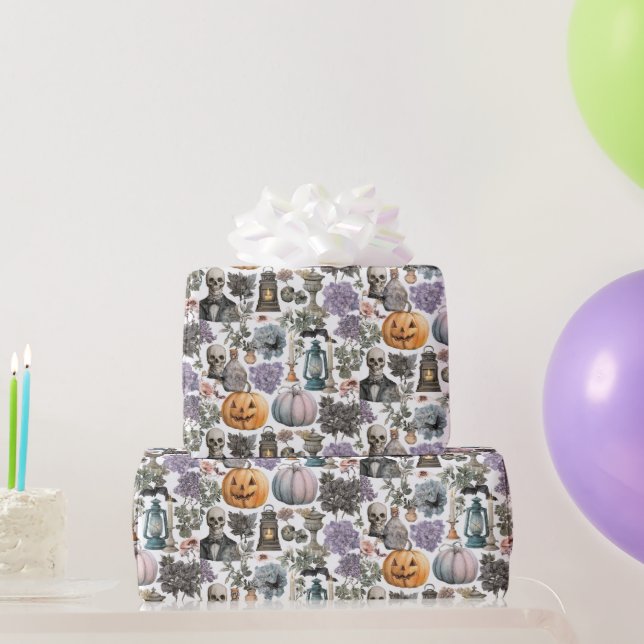 Papel de envolvimiento de Halloween con escrúpulos (Regalos de fiesta)
