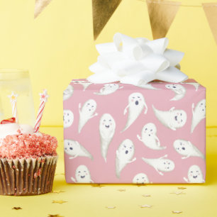 Papel de envolvimiento de Halloween con gafas rosa