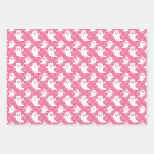 Papel de envolvimiento de Halloween Pastel Ghosts 